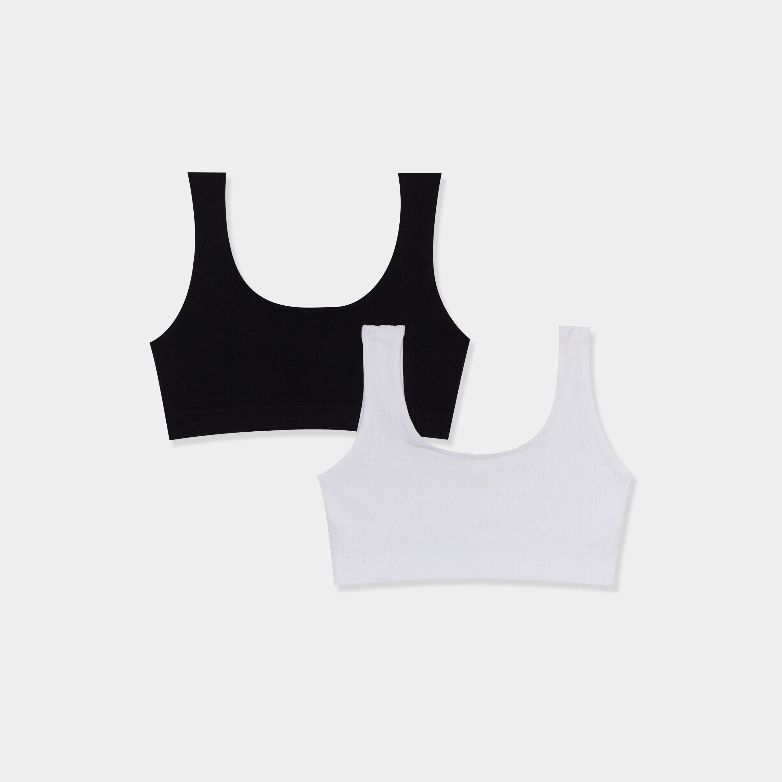 Lot 2 brassières bretelles larges noir fille